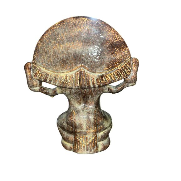 Ceramic Indigenous Goddess Figurine‎ 13”x 12” Tiki Tribal - Picture 2 of 4